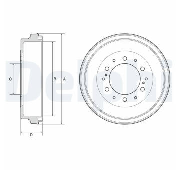 Brzdový buben DELPHI BF590