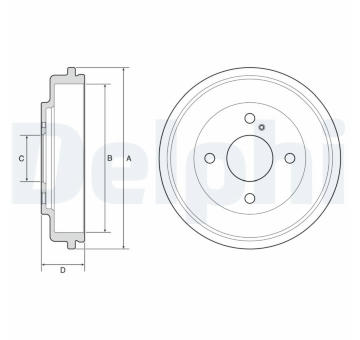 Brzdový buben DELPHI BF591