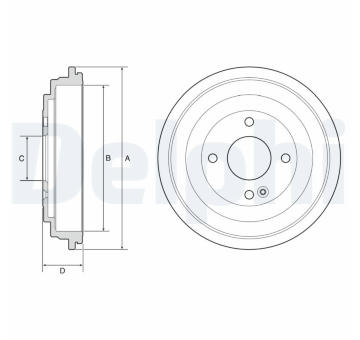 Brzdový buben DELPHI BF592