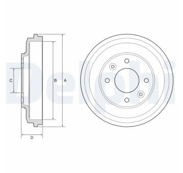 Brzdový buben DELPHI BF598