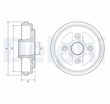 Brzdový buben DELPHI BF602