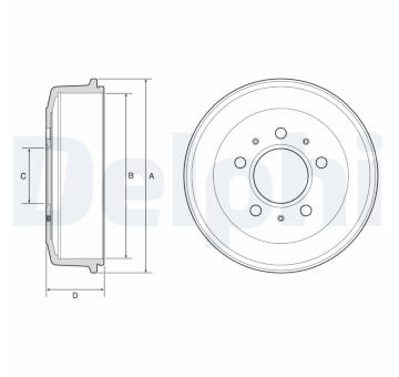 Brzdový buben DELPHI BF603