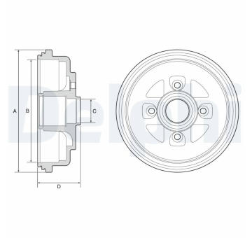 Brzdový buben DELPHI BF607