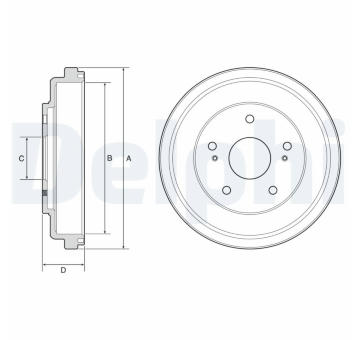 Brzdový buben DELPHI BF609