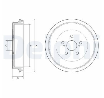 Brzdový buben DELPHI BF610