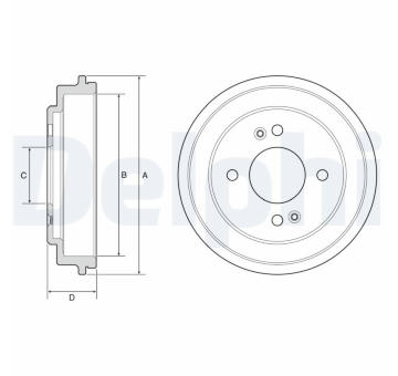 Brzdový buben DELPHI BF612