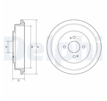 Brzdový buben DELPHI BF614