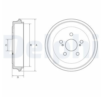 Brzdový buben DELPHI BF615