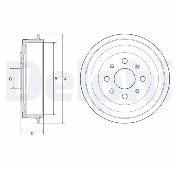 Brzdový buben DELPHI BF619