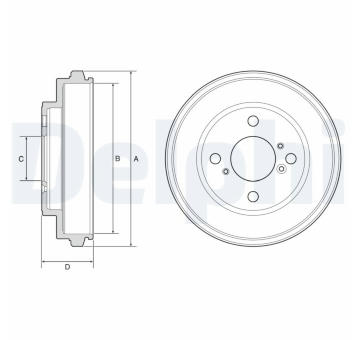 Brzdový buben DELPHI BF625