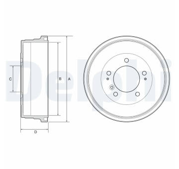 Brzdový buben DELPHI BF628