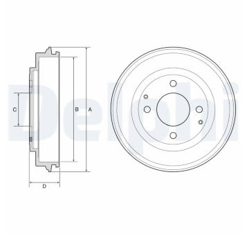 Brzdový buben DELPHI BF632