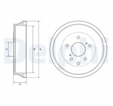 Brzdový buben DELPHI BF636