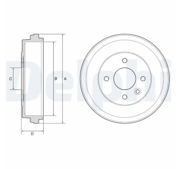 Brzdový buben DELPHI BF637