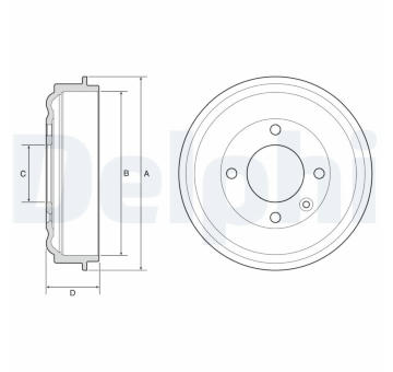 Brzdový buben DELPHI BF638