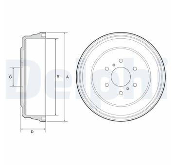 Brzdový bubon DELPHI BF641