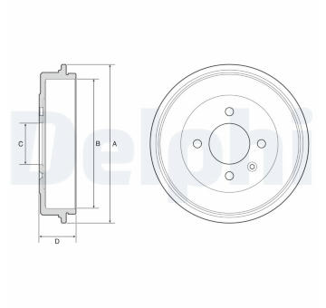 Brzdový buben DELPHI BF642