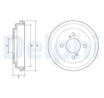 Brzdový buben DELPHI BF646