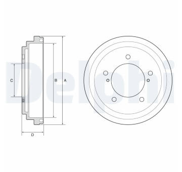 Brzdový buben DELPHI BF647