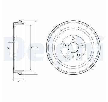 Brzdový buben DELPHI BF653