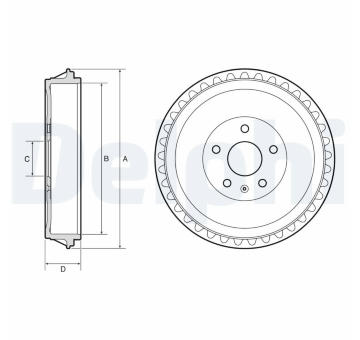 Brzdový buben DELPHI BF662