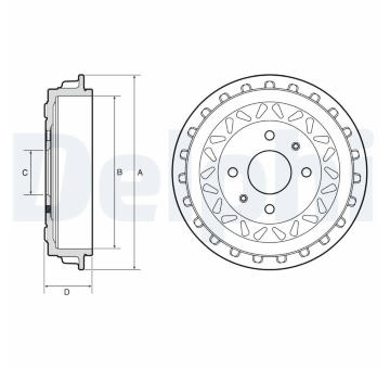 Brzdový buben DELPHI BF663