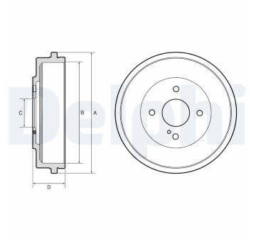 Brzdový buben DELPHI BF666
