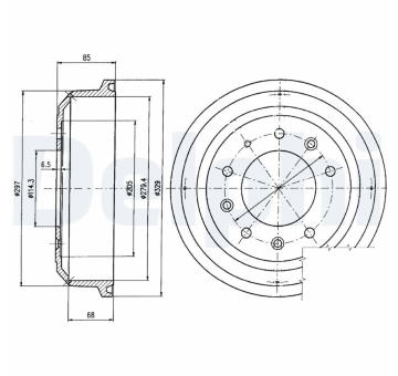 Brzdový buben DELPHI BF82