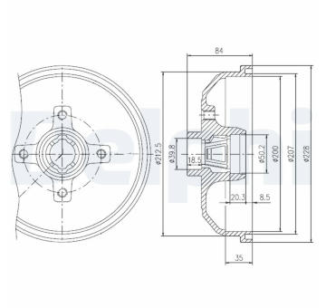 Brzdový buben DELPHI BFR111