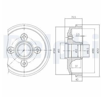 Brzdový buben DELPHI BFR190
