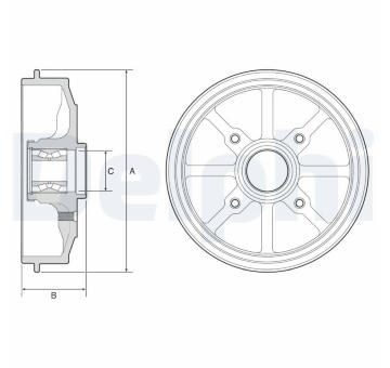 Brzdový buben DELPHI BFR484