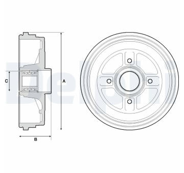 Brzdový buben DELPHI BFR496