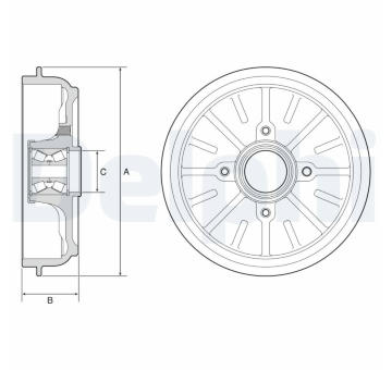 Brzdový buben DELPHI BFR576