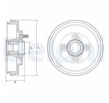 Brzdový buben DELPHI BFR589