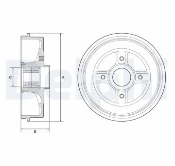 Brzdový buben DELPHI BFR595