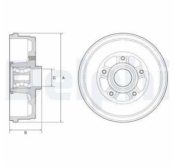 Brzdový buben DELPHI BFR611