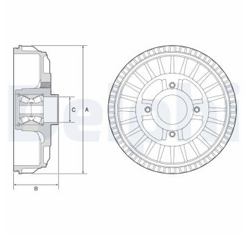 Brzdový buben DELPHI BFR622