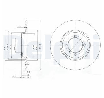 Brzdový kotouč DELPHI BG2017