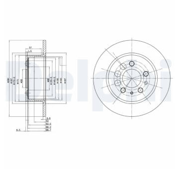 Brzdový kotouč DELPHI BG2103