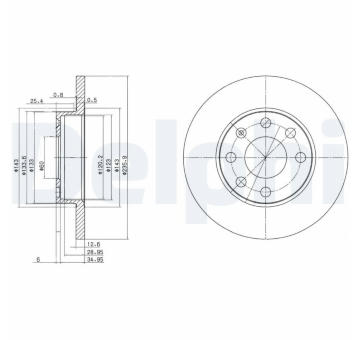 Brzdový kotouč DELPHI BG2148