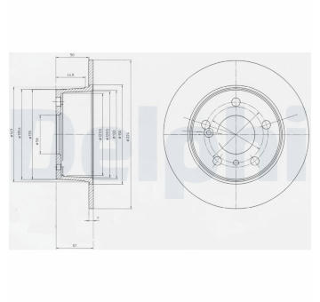 Brzdový kotouč DELPHI BG2187