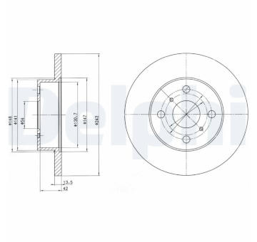 Brzdový kotouč DELPHI BG2254