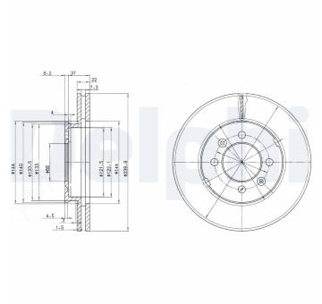 Brzdový kotouč DELPHI BG2290