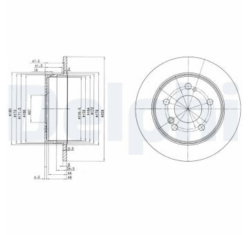 Brzdový kotouč DELPHI BG2291