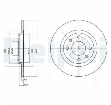 Brzdový kotouč DELPHI BG2308