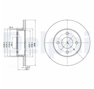 Brzdový kotouč DELPHI BG2312