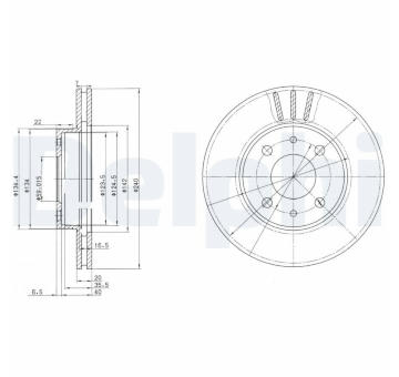 Brzdový kotouč DELPHI BG2330