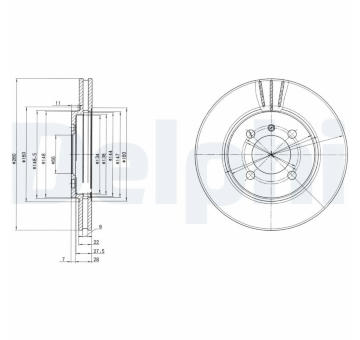 Brzdový kotouč DELPHI BG2347