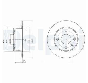 Brzdový kotouč DELPHI BG2376