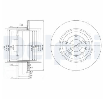 Brzdový kotouč DELPHI BG2381